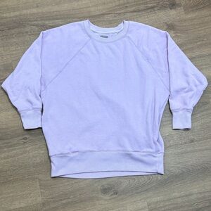 Aerie Lavender Crewneck Sweatshirt with pockets Size Small